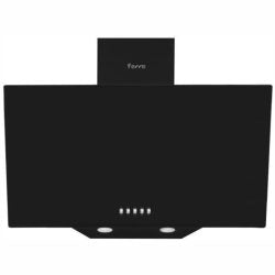 FERRE COOKER HOOD CHIMNEY GLASS 600mm BLK
