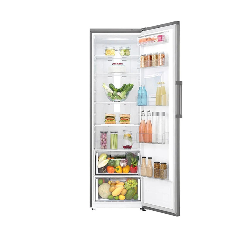 LG 380L One Door Fridge with DoorCooling+ - Platinum Steel (GC-F411ELDM)