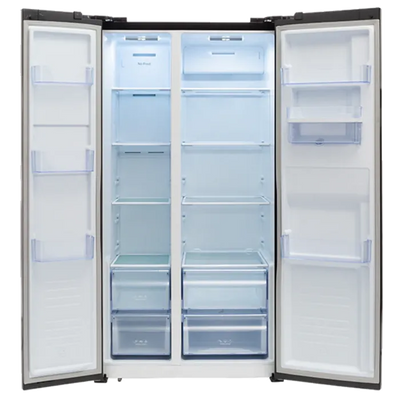 DEFY FRIDGE SIDE BY SIDE WD GLASS D BLK