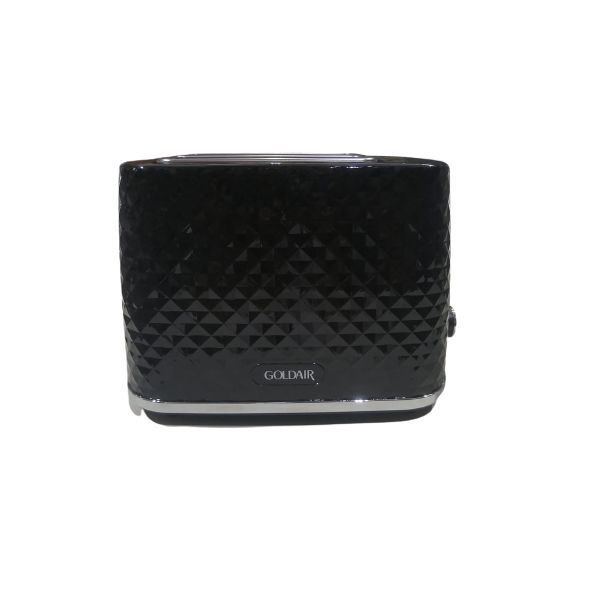 GOLDAIR TOASTER 2 SLICE DIAMOND S BLK
