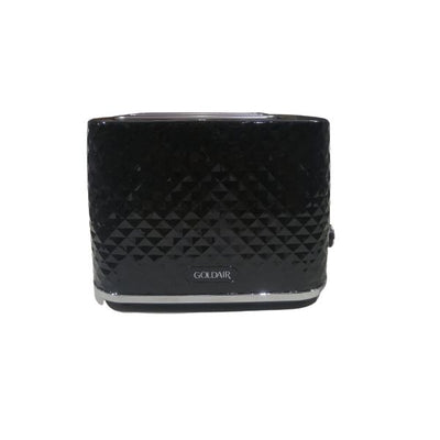 GOLDAIR TOASTER 2 SLICE DIAMOND S BLK