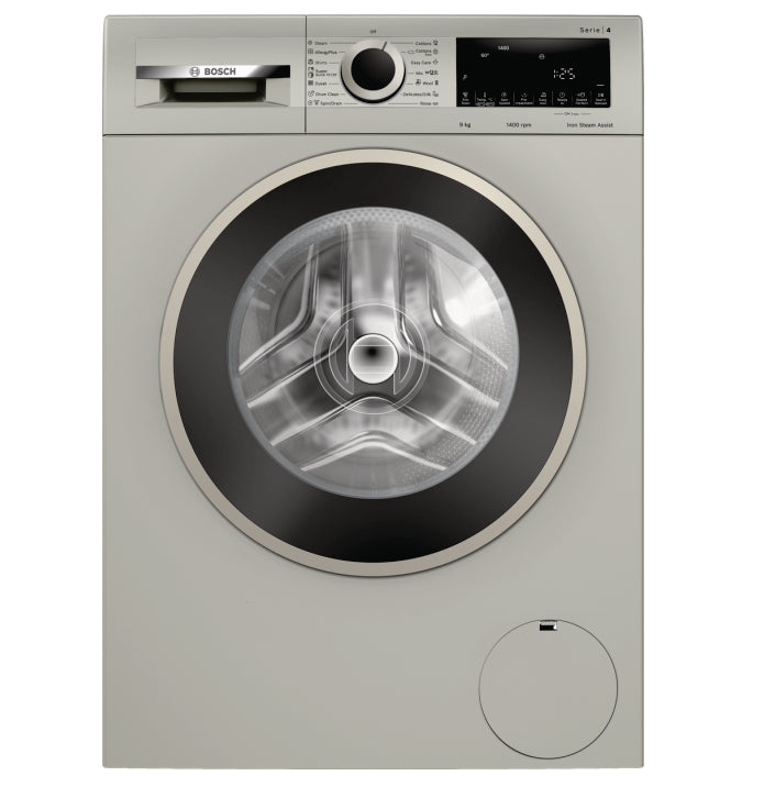 Bosch - 9 kg Frontloader Washing Machine 1400 rpm - Series 4 - Silver Inox