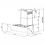 FERRE COOKER HOOD CHIMNEY GLASS 600mm BLK