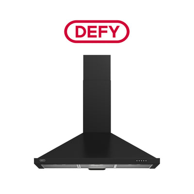 DEFY COOKERHOOD CHIMNEY 90CM BLK