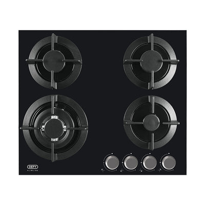 DEFY HOB GAS 4 BURNER GLASS