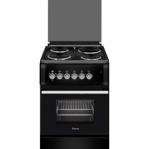 Ferre 550×60 4 plate Freestanding Electric Cooker Black F5S04E3.T.B