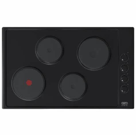 Defy DHD416 Gemini black solid plate electric hob