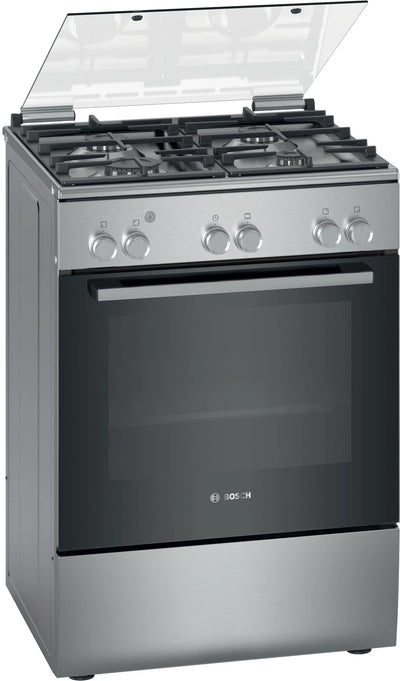 Bosch Series 2 60cm Freestanding Gas Cooker Stainless Steel HGA120E50Z