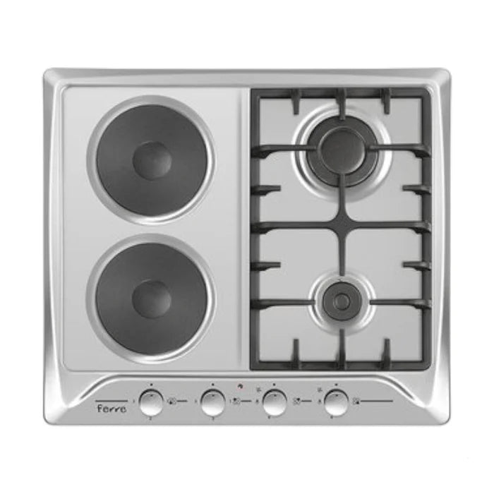 Ferre 60cm Stainless Steel Gas and Electric hob-B-622.CS