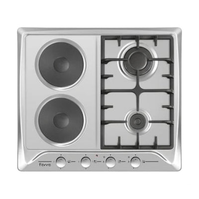 Ferre 60cm Stainless Steel Gas and Electric hob-B-622.CS