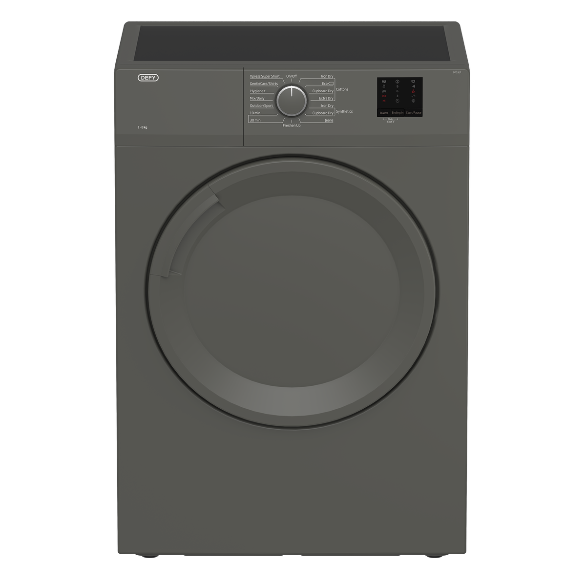 Defy 8kg Air Vented Tumble Dryer - Manhattan Grey DTD317