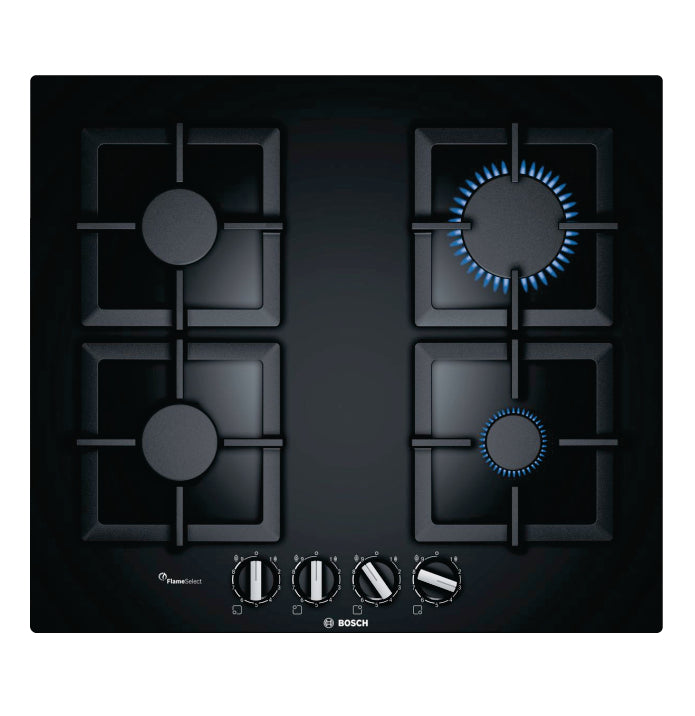 Bosch - 60CM Gas Cooktop Tempered Glass - Serie 6 - Black