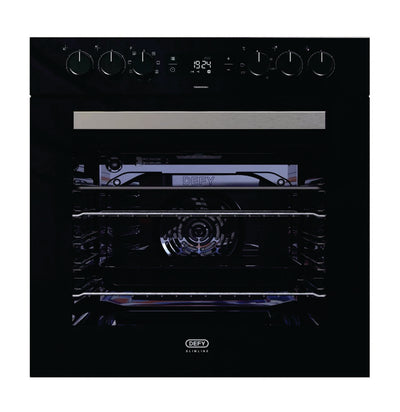 Defy DBO488 Slimline Oven Thermofan - Black