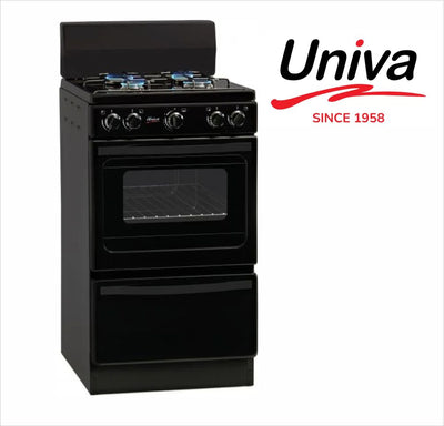 Univa Under Counter Oven & Solid Plate Hob - U336B - Black